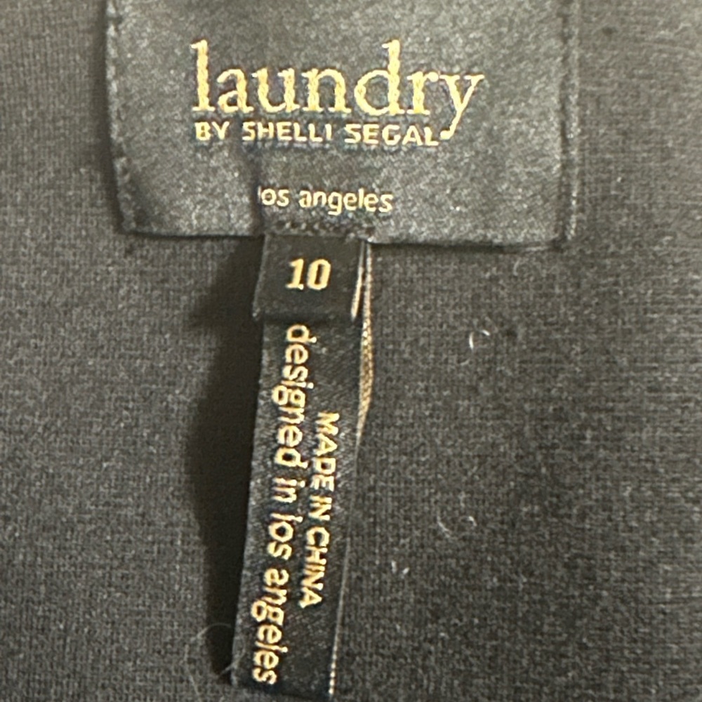 Laundry by Shelli Segal Dress Black White Long Sleeve Size 10 - Picture 5 of 9